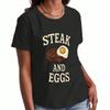 Steak Burger Wounisex's Cotton T Shirt, Premium Cotton Graphic, Durable, Casual Fashion. Will Work For Steak Funny Cartoon Burger Design, Classic Fit