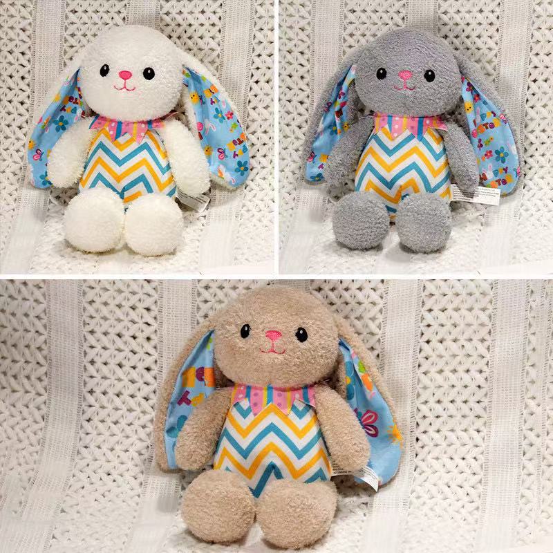 30cm New Simulation Striped Rabbit Doll Stuffed Plush Toy Cartoon Anime Cute Pillow Children's Birthday Gift Interesting Doll