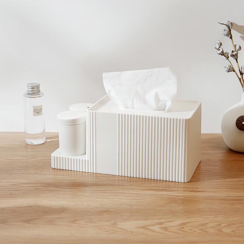 Multi-functional Desktop Tissue Box with Storage