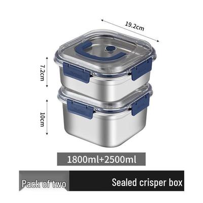 304 Stainless Steel Sealed Food Containers Set with Handles
