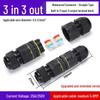 IP68 Waterproof Outdoor Mini Terminal Wire Connector, 2-in 2-out, Rainproof, Buried Cold Press Electrical