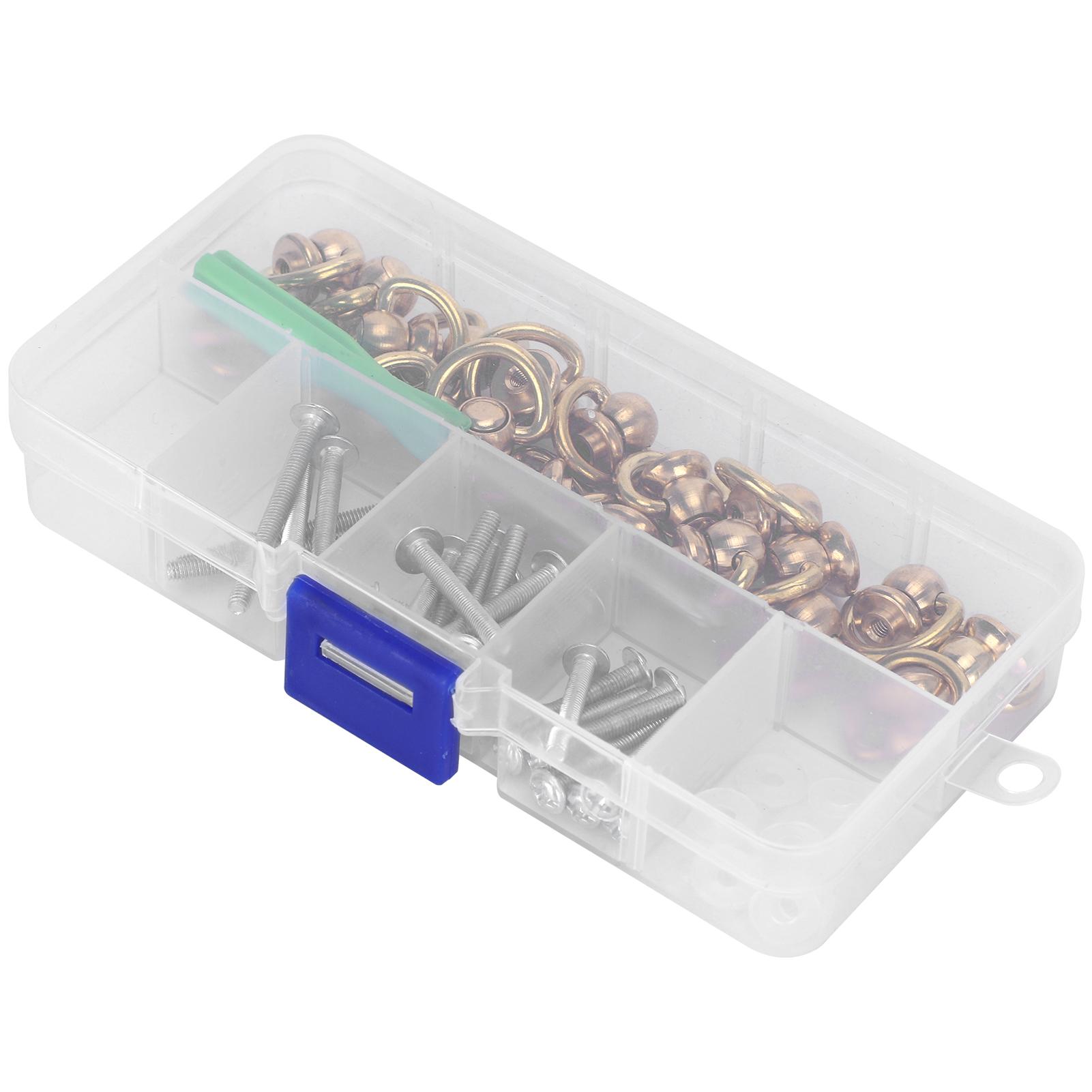 

D Ring Rivets Rotating Ball Stud Button Brass Buckle Handle Connector Craft Supplies KQ-603