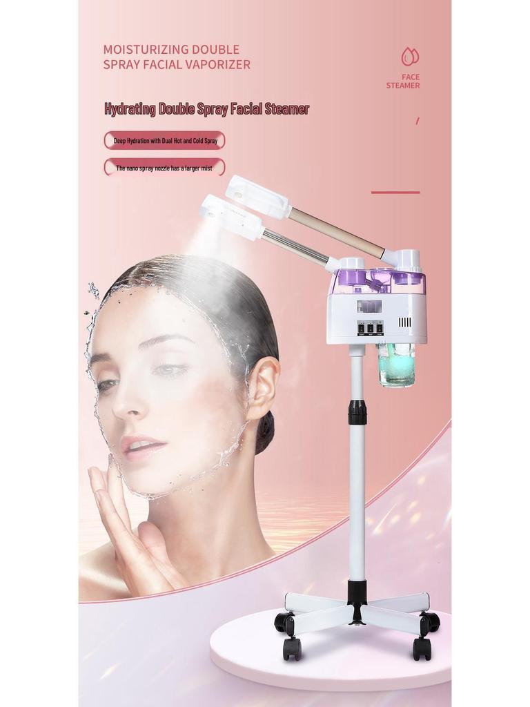 Dual-Pipe Hot & Cold Facial Steamer Hydrating Beauty Instrument
