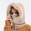 One Piece Hat Mask Neck Strap Integrated Hat Cold Proof Equipment Outdoor Skiing Windproof Hat Thick Plush