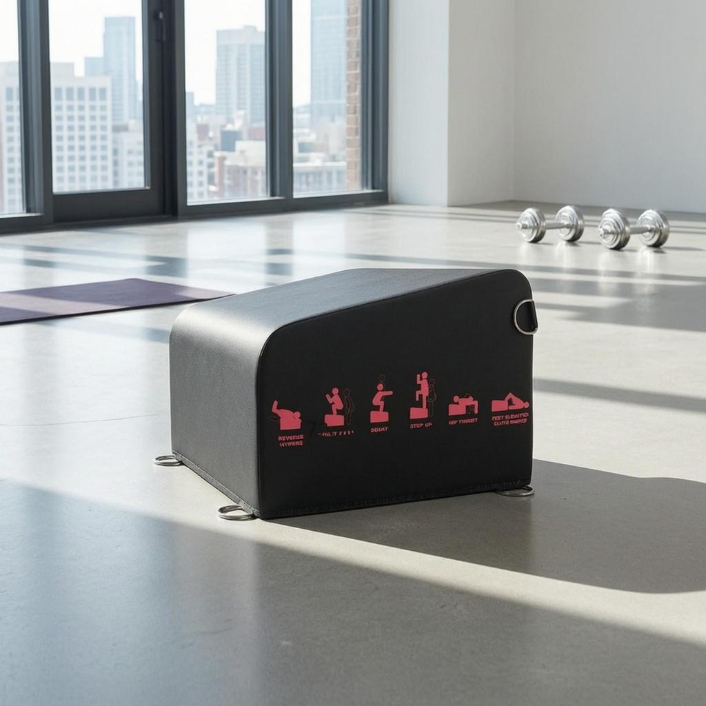 Exercise Box Heavy-Duty Hip Thrust Bench Upholstered for Home Gym