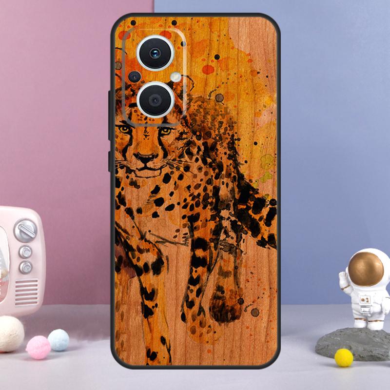 Deer Lion Elephant Wood Animal Funda For OPPO Reno 13 F 11F 12F 14F 10 11 12 14 Pro 7 8 Lite OPPO Find X6 X5 X8 X9 Pro Case