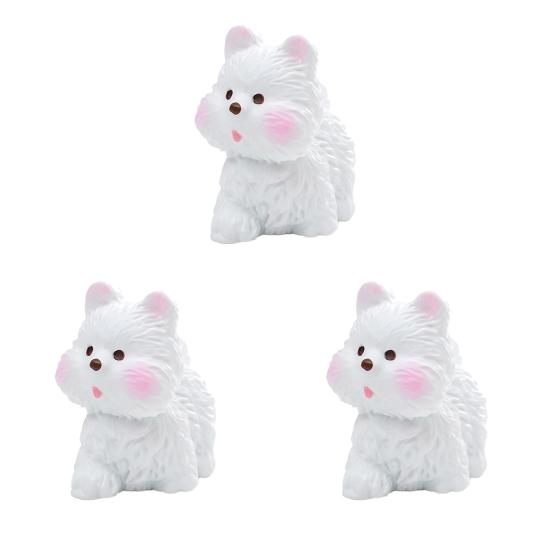 Yousheng 3 Pcs Mini Dog Figurines Cartoon Resin Dog Miniature Figures Little Puppy Statue for Cake Toppers Fairy Garden DIY Crafts