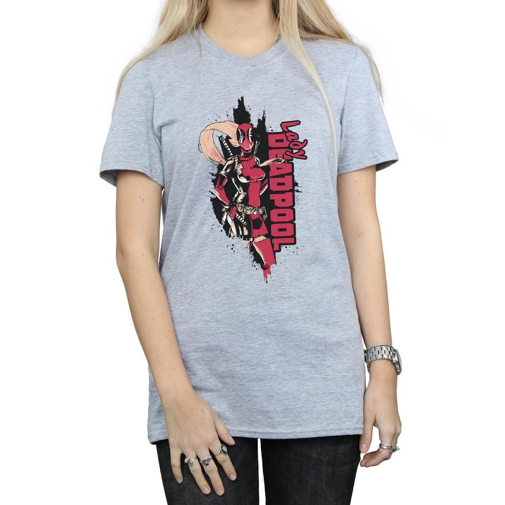 Maglietta Marvel Lady Deadpool - T-Shight Ufficiale Con Stampa Comic - Foto 8