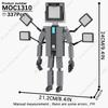 MOOXI Set di Figure Skibidi Toilet Man TvMan Cameraman Speakerman Blocchi da Costruzione Modello MOC Mattoncini Giocattoli per Adulti Bambini Regalo di Compleanno