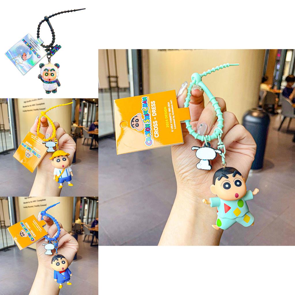 Adorable Crayon Shin-chan Pvc Alloy Keychain Cute Cartoon Pendant For Gifts And Accessories