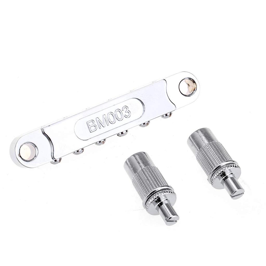 Musiclily Pro 10.4mm Pitch Roller Saddle Tune-O-Matic Bridge for LP Epiphone Les Paul SG Electric Guitars, Chrome