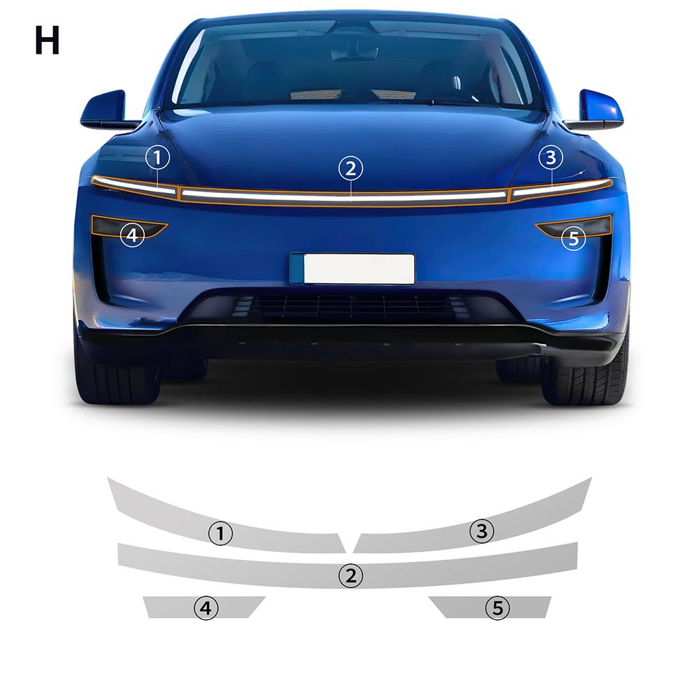 

For Tesla Model Y Juniper 2025 2026-UP PPF Car Film Protective Film Front Door Rear Door Extended Bumper Lamp Car TPU Vinyl Wrap