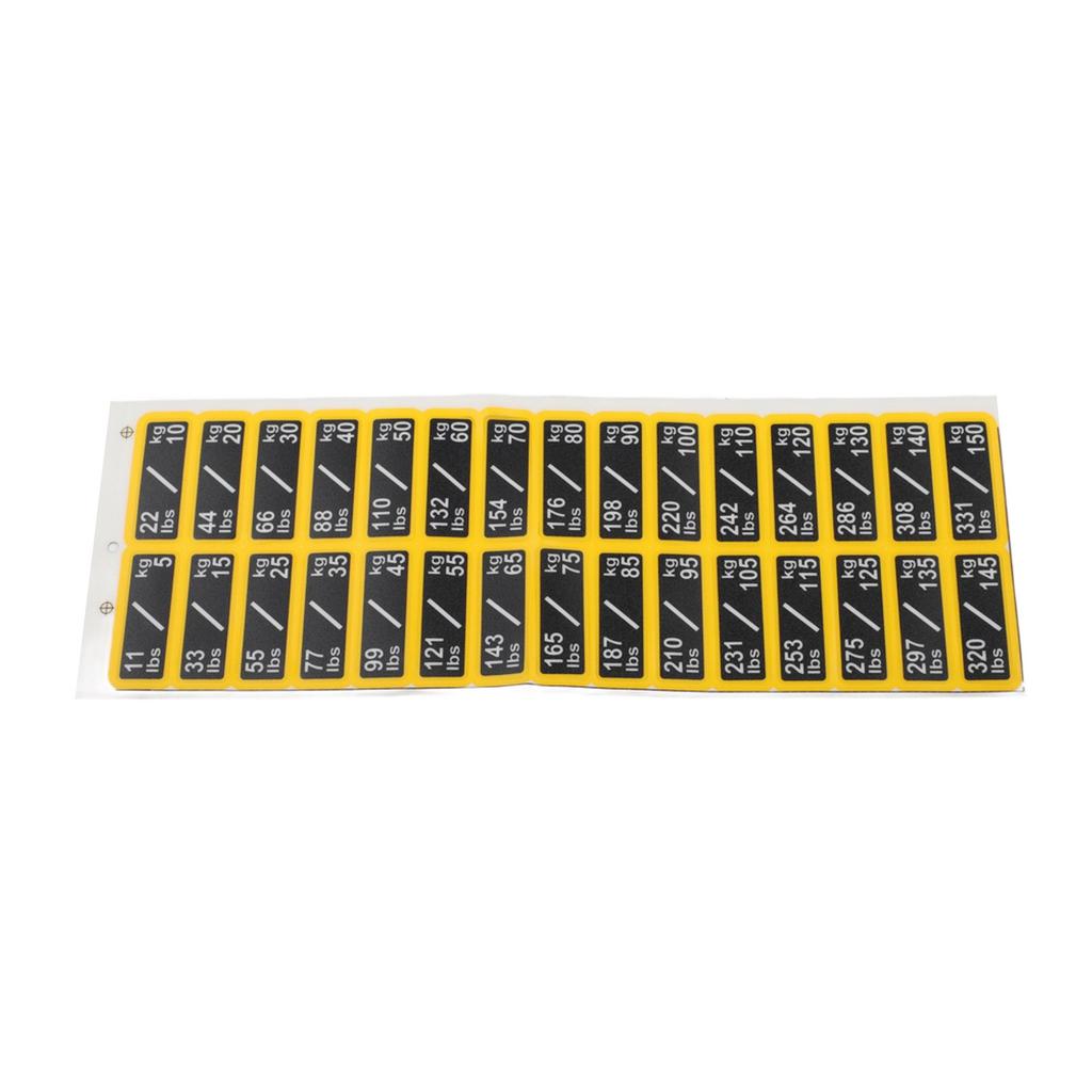 Gym Weight Plate Stickers for Easy Weight Identification and Organization