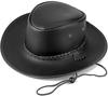 Cowboy Hoeden voor Mannen en Vrouwen, Westerse Leren Outback Hoed met Brede Rand Regenhoed