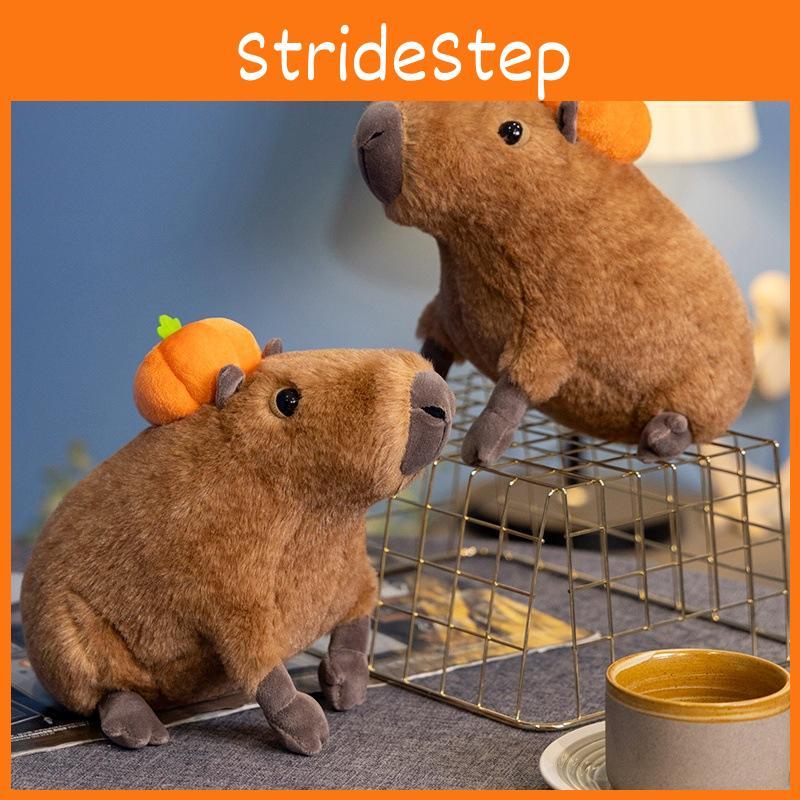 Plush Capybara Pumpkin Toy Soft Stuffed Animal Doll Decoration Gift Kids For