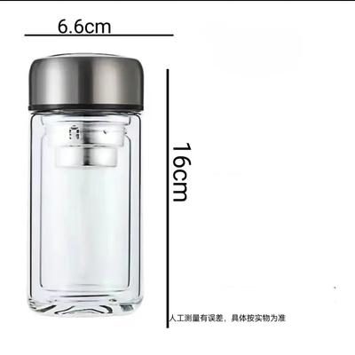 Shangqi Portable Double-Wall Heat-Resistant Glass Cups