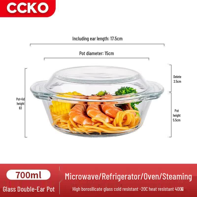 Heat-Resistant Cartoon Glass Mixing & Salad Bowl