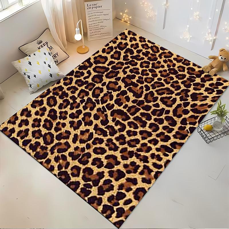 Leopard Print Carpet, Vibrant Animal Pattern for Living Room Decor Suitable for Use As an Anti-slip for Living Room Bedroom Sofas