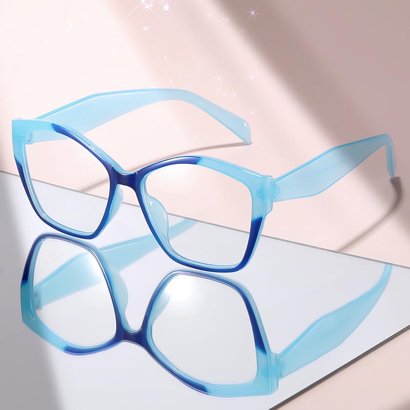 

Oversized Cat-Eye Eyeglasses: Bold Retro Frames for Trendy Everyday Looks & Reliable Blue Light Protection синий