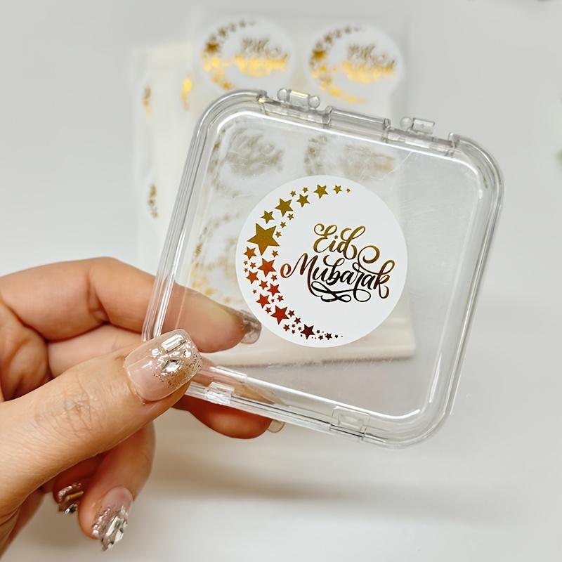 Eid Mubarak Stickers, Ramadan Mubarak Lable Sticker, Golden Foil Stickers