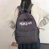 Junior School Bag Women's Check Backpack College Style Travel Backpack