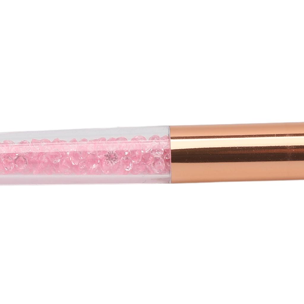 5pcs Glitter Crystal Lip Brush Round Head Portable Fiber Wool Lash Brush for Makeup