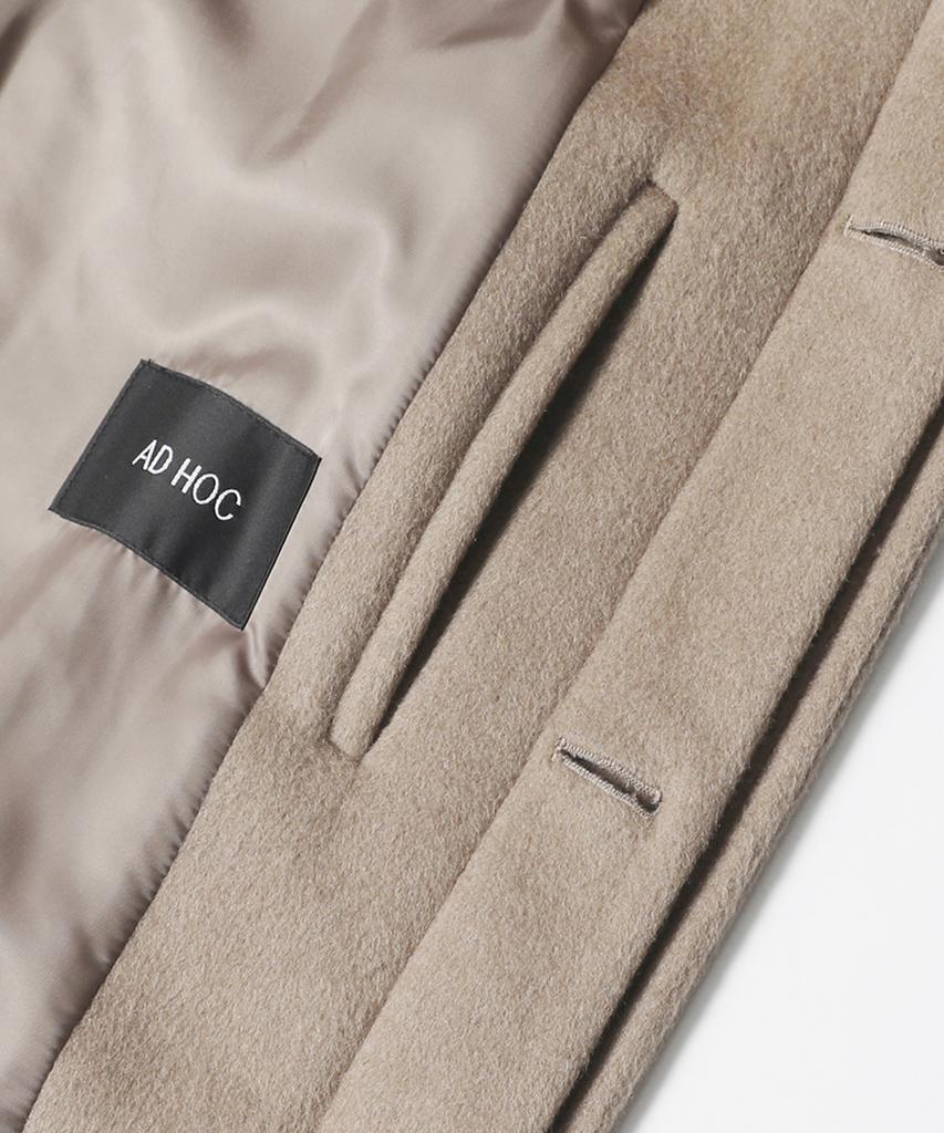 Adhoc Unisex Semi-Over Balmacaan Coat (Dk-Beige) (Hbahca1)