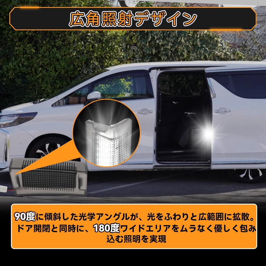 POPMOTORZ Toyota Alphard Série 40 Vellfire 40 Lampe de courtoisie 3ème rangée Porte coulissante Spot