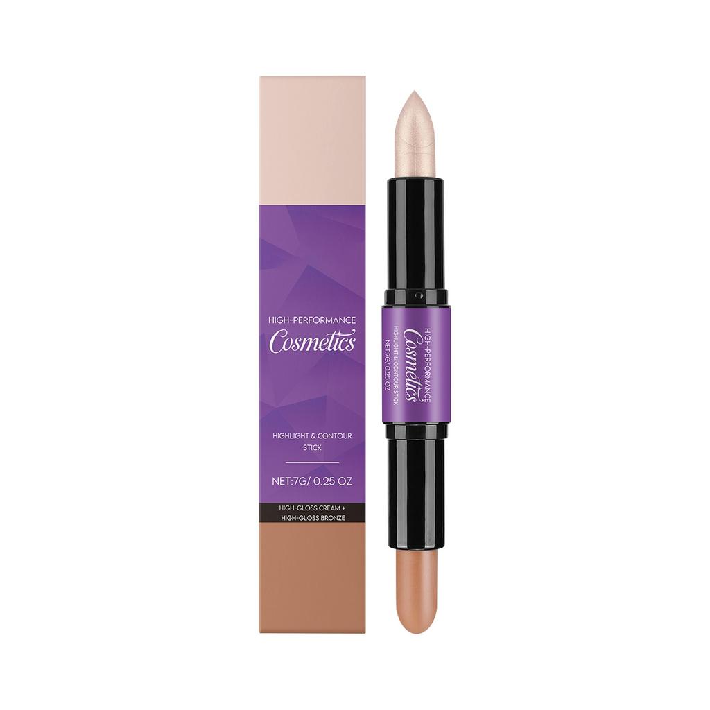 2in1 Highlighter Stick With Blush, Cream Double Concealer And Blush, Contouring Stick,1pc,