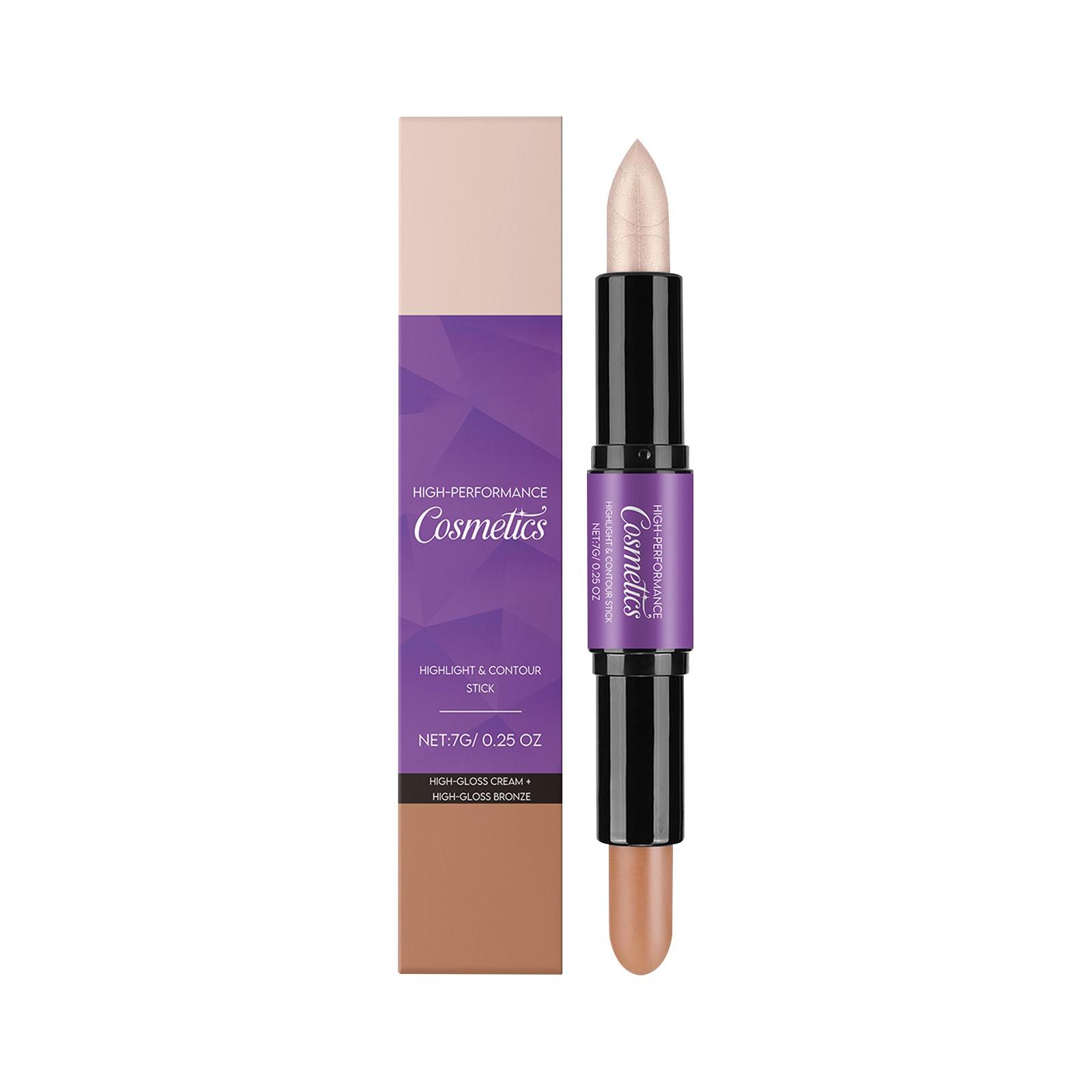 2in1 Highlighter Stick With Blush, Cream Double Concealer And Blush, Contouring Stick,1pc, One Size