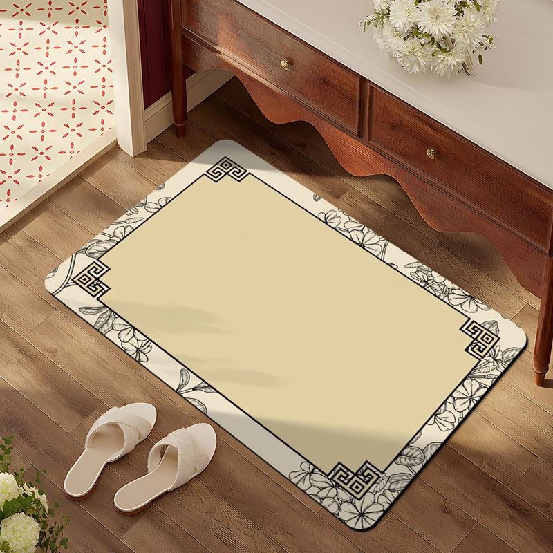 Floor Mat for Household Bathroom Quick Drying Water Absorption Anti Slip Foot Mat for Bathroom