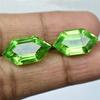 Natural PERIDOT Fancy Cut GREEN Color 16.20Ct CERTIFIED Rare Loose Gemstone Pair