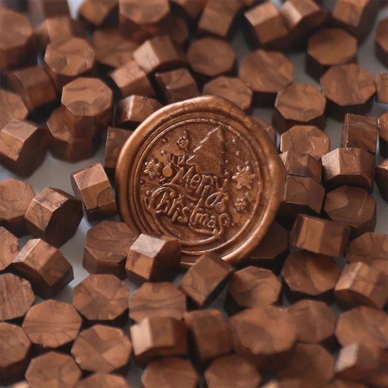 200 Pcs Wax Print Beads Wax Seal for Stamps Wax Lacquer for Seals Retro Sealing Gold Wedding Birthday Lacre for Card Making