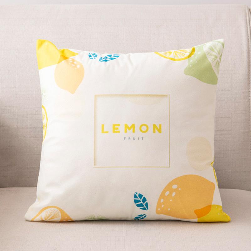 45x45cm Nordic Ins Cartoon Printing Square Pillowcase Living Room Sofa Office Seat Cushion Cover Home Decoration