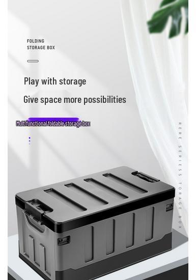 Vehicle Trunk Organizer: Car Interior Storage Box and Tail Box Case for Practical Item Collection.