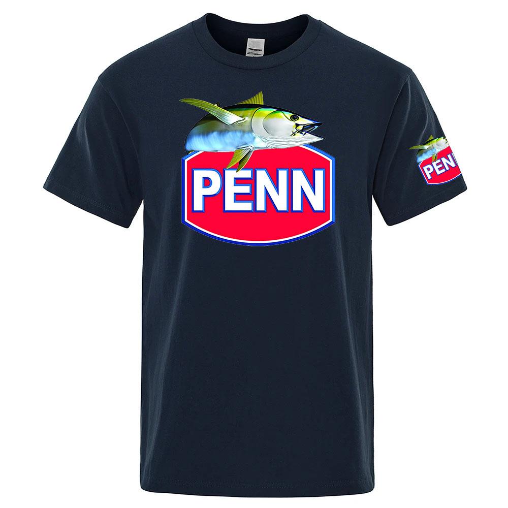 26 Penn Fishing Logo Print New Unisexs Fashion Shortsleeved Tshirts Trendy Simple Versatile Shortsleeved Quickdry Tshirts