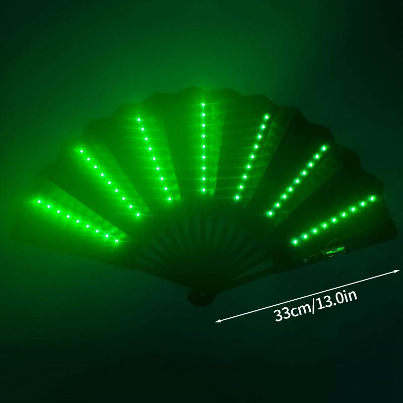 Glowing Folding Fan Lighting Hand Fans for Women Atmosphere Photo Prop Wedding Hand Fans Glowing Party Supplies Abanicos