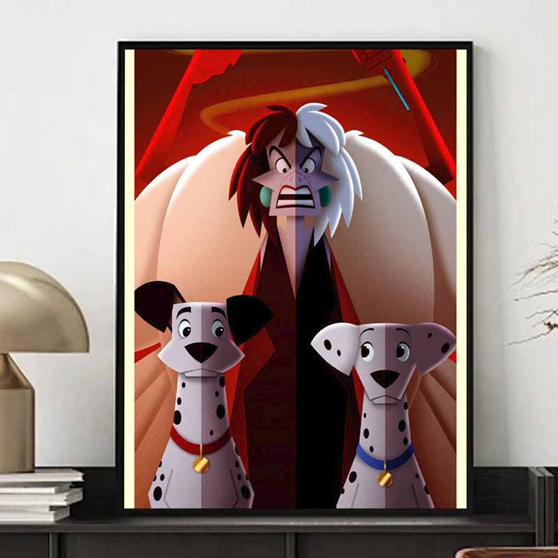 Disney Diamond Painting Cruella De Vil And Dalmatian Illustration Cute Cartoon Cross Stitch Set 5D Diy Home Decor