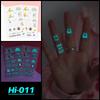 Electric Sound Festival Waterproof Blue Luminous Rainbow Tattoo Stickers