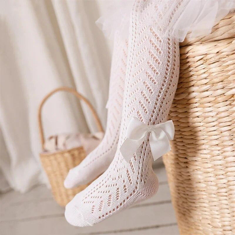 

Колготки для девочек Кружевные Летние Сетчатые Тонкие Для новорожденных Девочек Плотные Модные Хлопковые Детские Колготки Бант Леггинсы Принцессы S бежевый