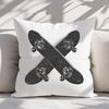 pc Skateboard X Pillow Cover Vintage Crossed Boards Design Cushion Case for Sofa Bedroom Home Decor Gift xcm