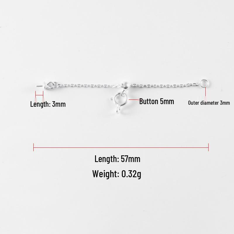 

Застежка-цепочка из стерлингового серебра 925 пробы с регулируемой длиной для удлинения браслета или ожерелья своими руками