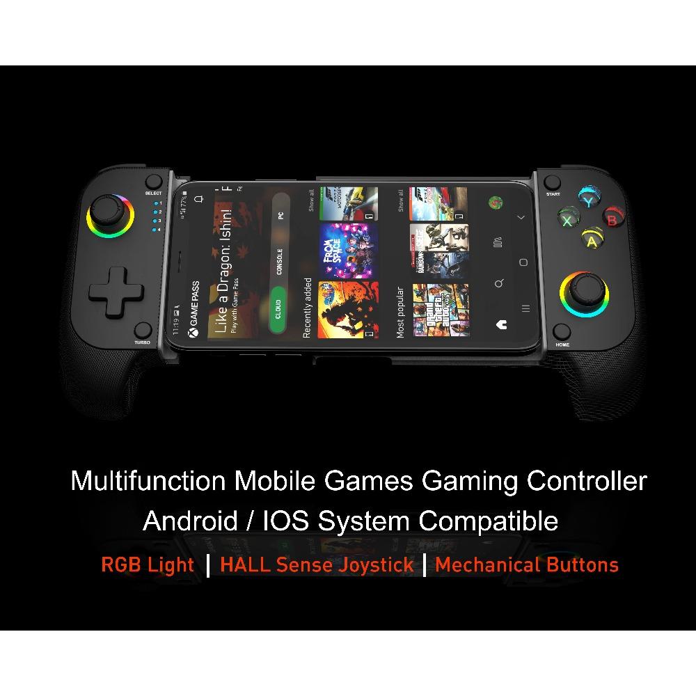 Wireless Gaming Controller Compatible with Switch, Android, IOS, Extendable Controller with Hall Joystick, Vibration