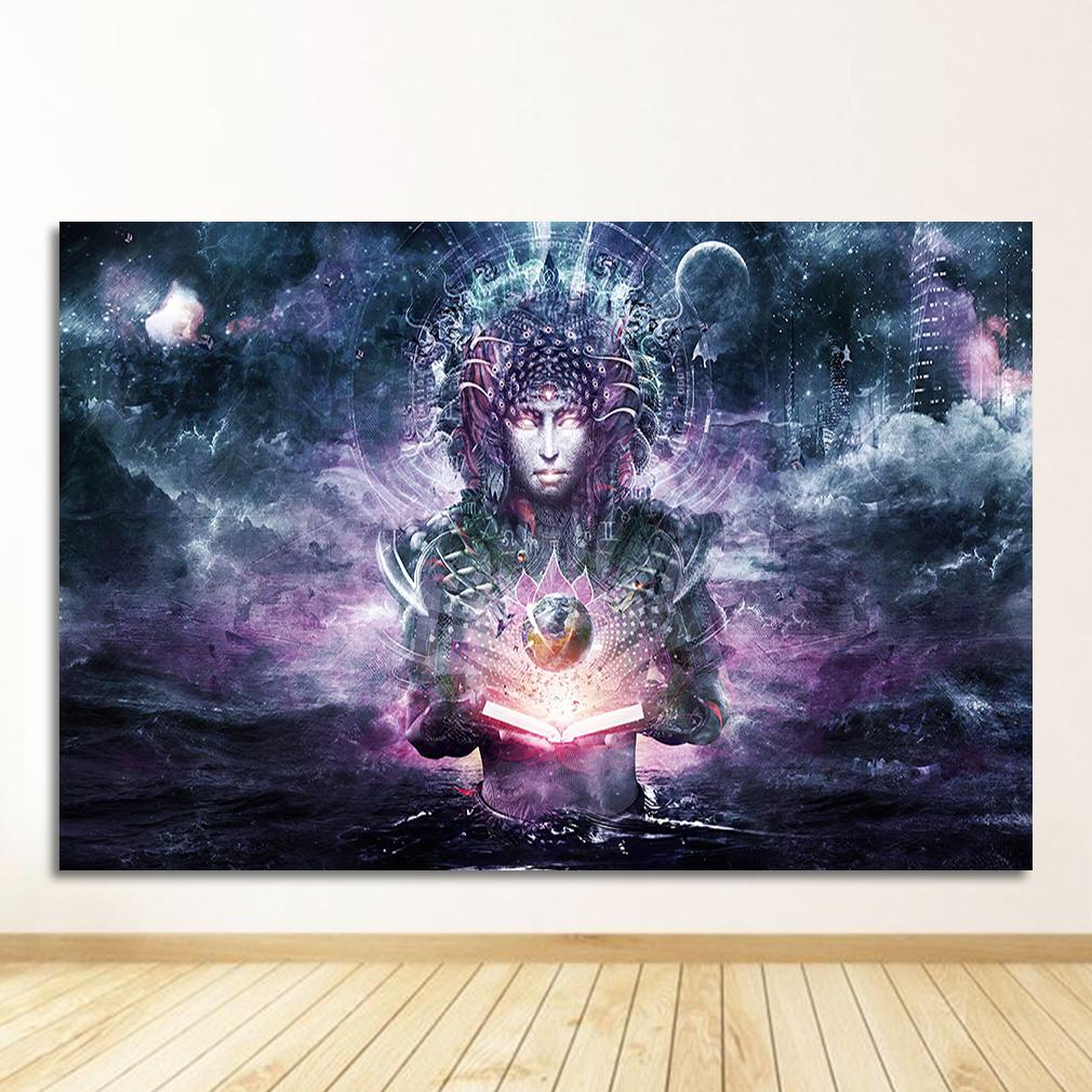 Life Modular Pictures Modern Home Decoration Wall Art Canvas Prints Painting Bedroom Poster Alex Grey Psychedelic Trippy Tree