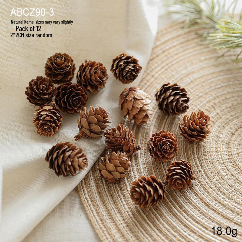 Natural Pine Cones, Logs, and Dried Fruits - Christmas Atmosphere Decoration Supplies