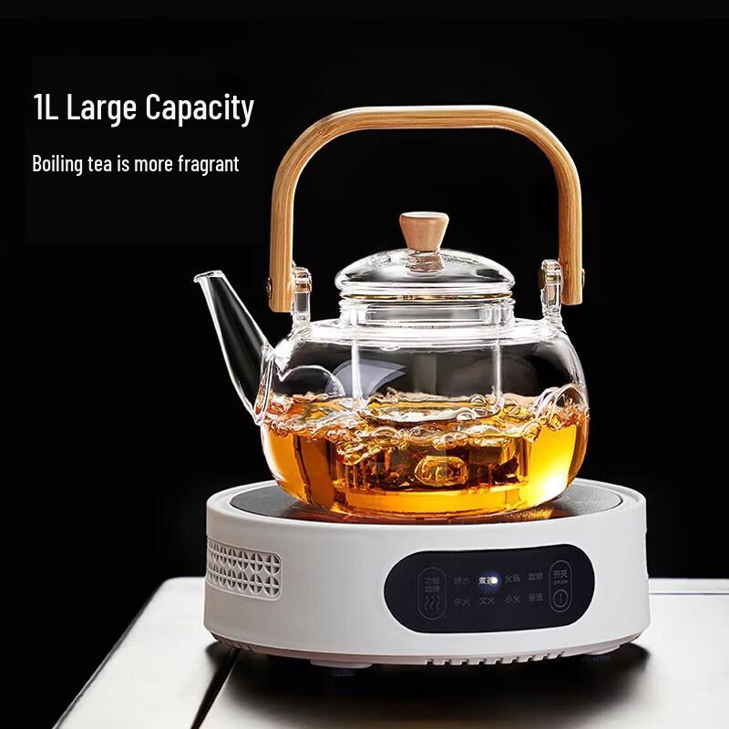 YIHUTEA Elegant High-Temperature Glass Boiling Teapot