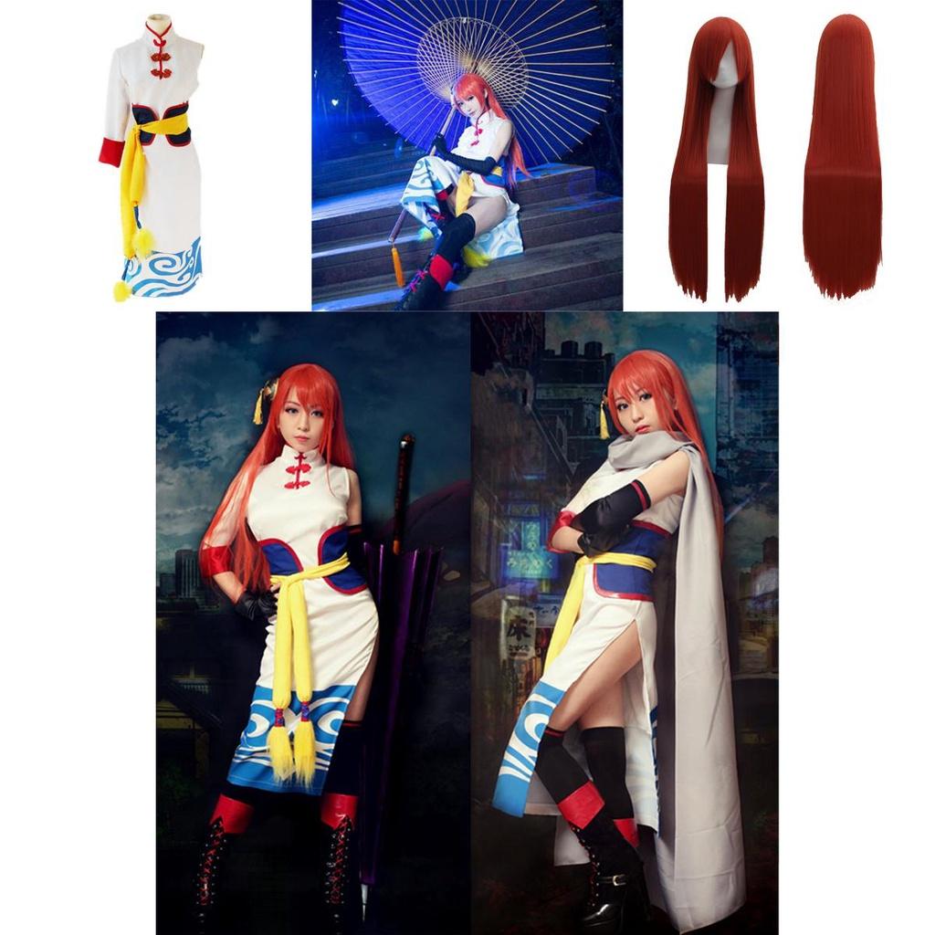 Exquisite Gintama Future Kagura Cheongsam Party Dress Cosplay Costume Set For Fans