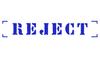 Printtoo Reject Self Inking Rubber Stamp Pre-Inked Office Stamp- Home Office Business Stationery, Black- 42 x 9