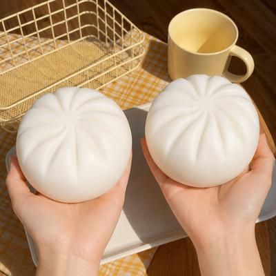 Soft Bun Dumpling Squishy Stress Relief Squeeze Toy Kawaii Jumbo Steam Bun Decompression Toy Gift for Kids Adults