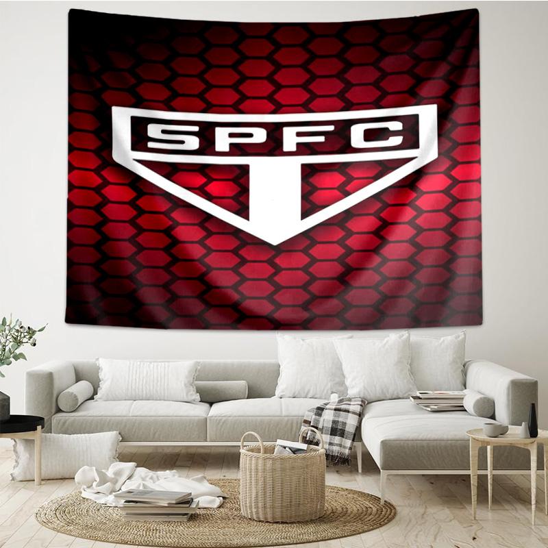 1PC Pau-lo Fc Emblem Printed Tapestry Room Decoration Wall Hanging for Living Room Bedroom, Dormitory, Birthday and Christmas Gifts